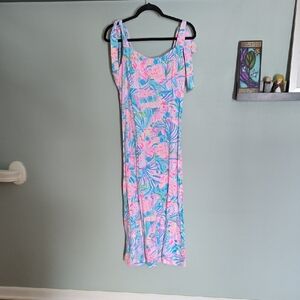 Lilly Pulitzer Pink and Blue Dress XL